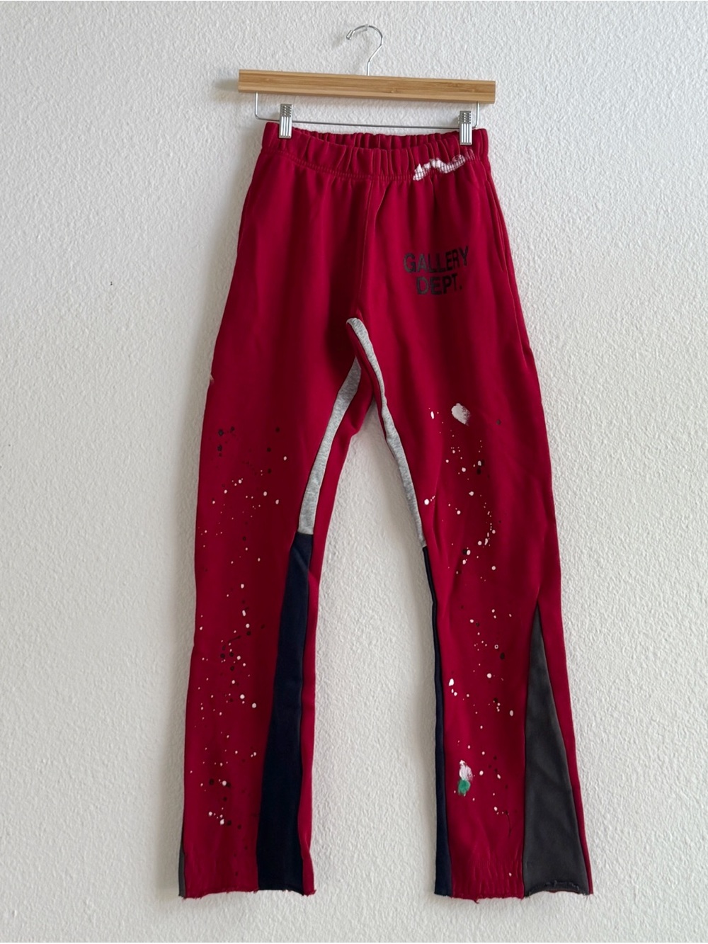 GALLERY DEPT Red Paint-Splatter Sweatpants